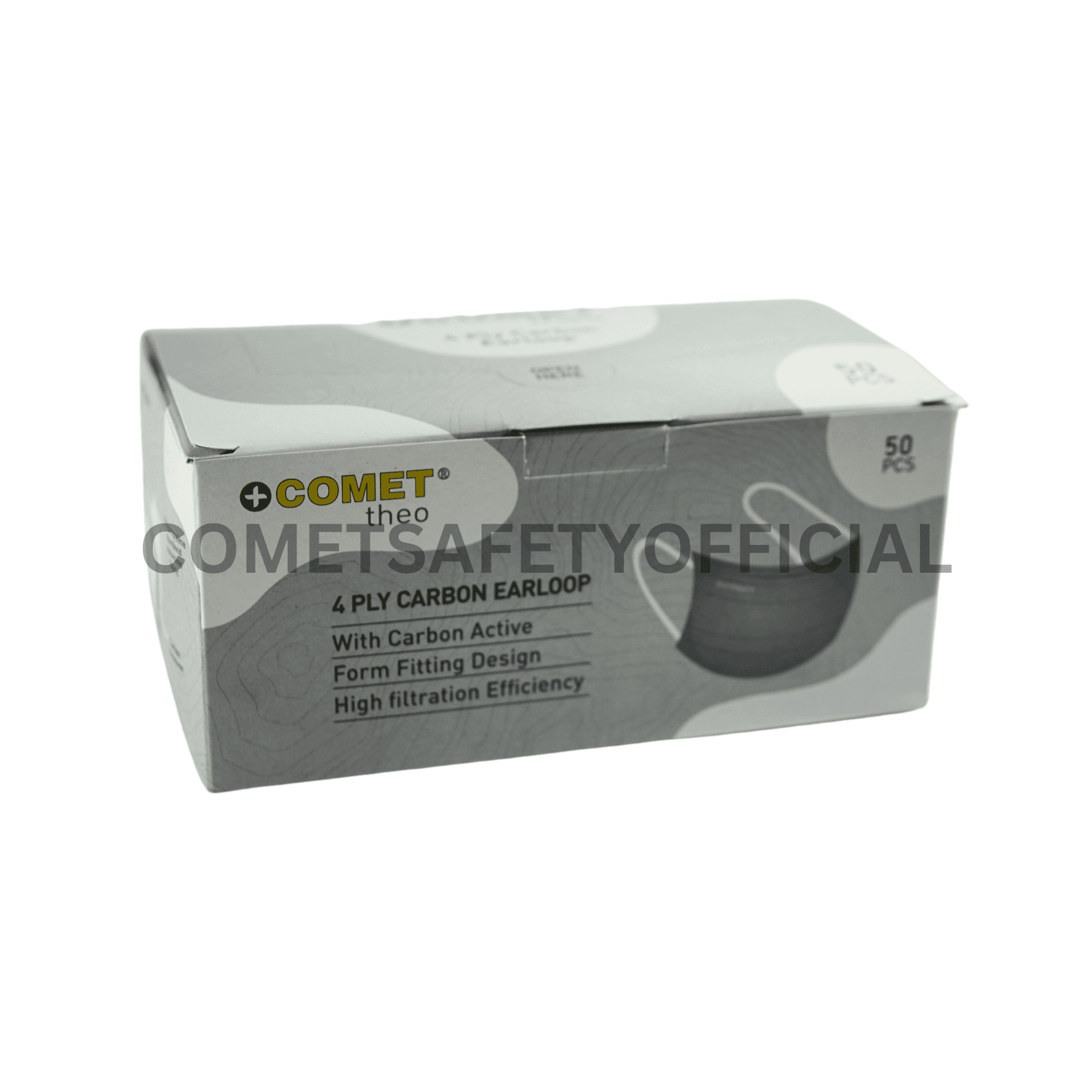 Facemask 4Ply Earloop Active Carbon